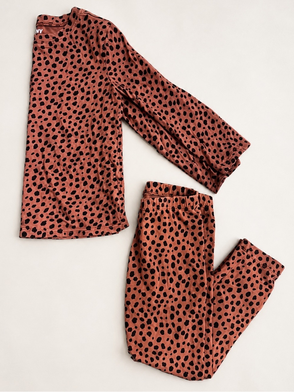 Old Navy Kids Leopard Print Pajamas 3T Brown + Black
